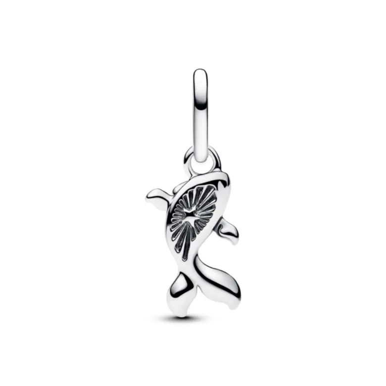 Pandora ME Red Murano Glass Koi Fish Mini hela, hopea, 793863C01