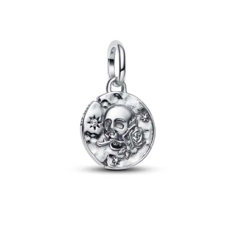 Pandora ME Skull Medallion hela, hopea, 794089C01