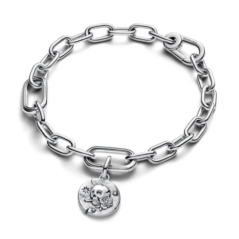 Pandora ME Skull Medallion hela, hopea, 794089C01