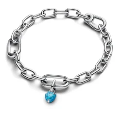 Pandora ME Turquoise-colored Heart Mini hela, hopea, 793827C01