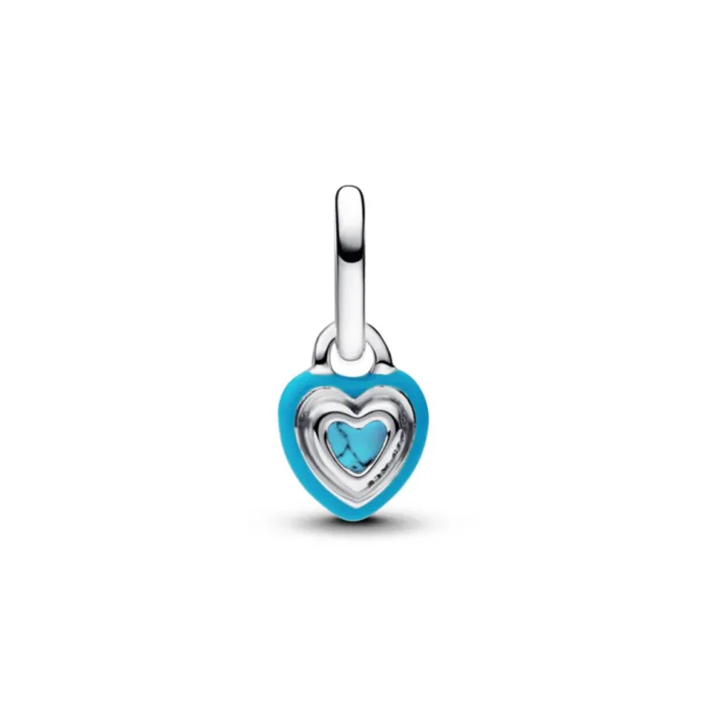 Pandora ME Turquoise-colored Heart Mini hela, hopea, 793827C01