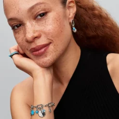 Pandora ME Turquoise-colored Heart Mini hela, hopea, 793827C01