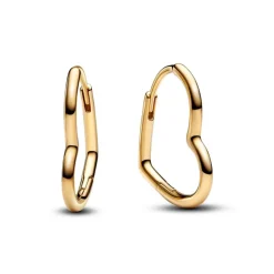 Pandora Moments Asymmetrical Heart rengaskorvakorut, keltakullattu, 268307C00