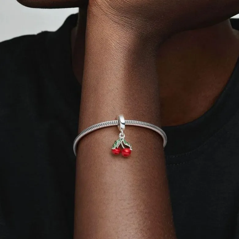 Pandora Moments Asymmetrical Cherry Fruit Dangle hela, hopea, 791583C01