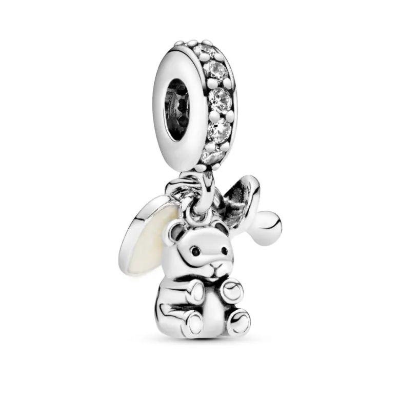 Pandora Moments Baby Teddy Bear hela, hopea, 792100CZ