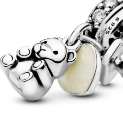 Pandora Moments Baby Teddy Bear hela, hopea, 792100CZ