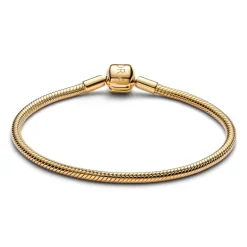 Pandora Moments Barrel Clasp Snake Chain rannekoru, keltakullattu, 563390C00