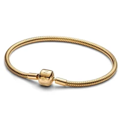 Pandora Moments Barrel Clasp Snake Chain rannekoru, keltakullattu, 563390C00