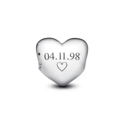 Pandora Moments Be Love Engravable Heart hela, hopea, 793439C00