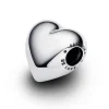 Pandora Moments Be Love Engravable Large Heart hela, hopea, 793440C00