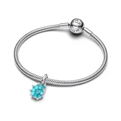 Pandora Moments Blue Murano Glass Sea Snail hela, hopea, 793900C01