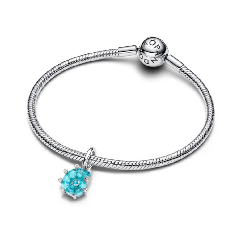 Pandora Moments Blue Murano Glass Sea Snail hela, hopea, 793900C01