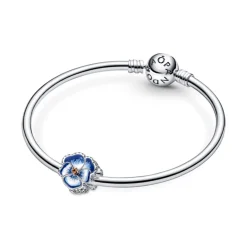 Pandora Moments Blue Pansy Flower hela, hopea, 790777C02
