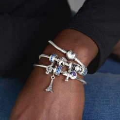 Pandora Moments Blue Sparkle lukkopala, hopea, 791972C01