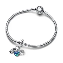 Pandora Moments Camera, Heart & Compass Triple hela, hopea, 792703C01