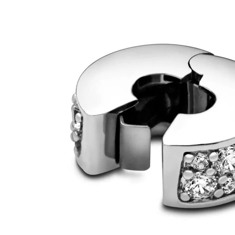 Pandora Moments Clear Pavé lukkopala, hopea, 791817CZ