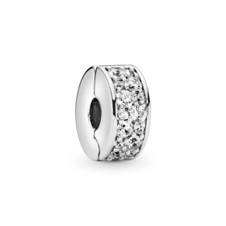 Pandora Moments Clear Pavé lukkopala, hopea, 791817CZ
