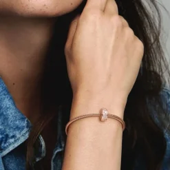 Pandora Moments Clear Pavé lukkopala, ruusukullattu, 781817CZ