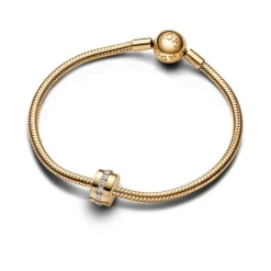 Pandora Moments Clear Sparkling lukkopala, keltakullattu, 761972C01