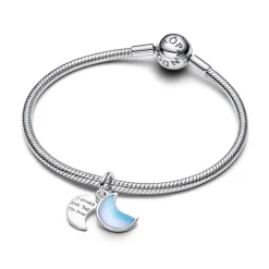 Pandora Moments Crescent Moon Double hela, hopea, 794272C01