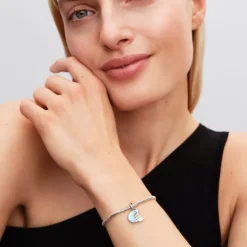 Pandora Moments Crescent Moon Double hela, hopea, 794272C01