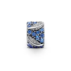 Pandora Moments Curved Feather & Pave lukkopala, hopea, 792552C01