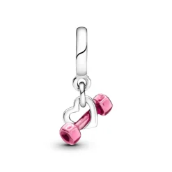 Pandora Moments Dumbbell & Heart hela, hopea, 799545C01