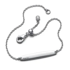 Pandora Moments Engravable Bar Chain rannekoru, hopea, 594010C01