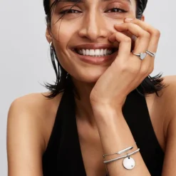 Pandora Moments Engravable Bar Chain rannekoru, hopea, 594010C01