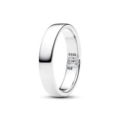 Pandora Moments Engravable Classic Band sormus, hopea, 194776C01