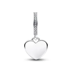 Pandora Moments Engravable Heart Tag hela, hopea, 798761C01