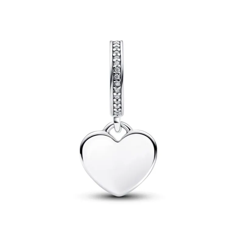 Pandora Moments Engravable Heart Tag hela, hopea, 798761C01