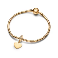 Pandora Moments Engravable Heart Tag hela, keltakullattu, 768761C01
