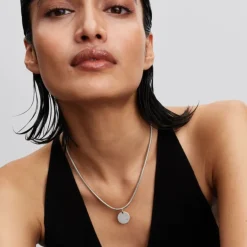 Pandora Moments Engravable Lab-Grown Diamond Tag riipus, hopea, 394012C01