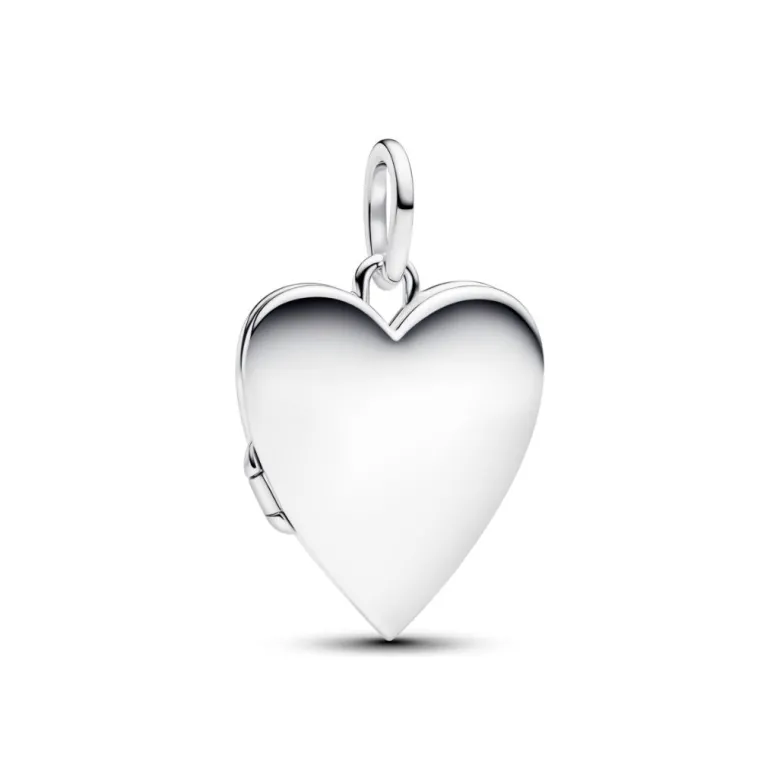 Pandora Moments Engravable Openable Heart Tag riipus, hopea, 394013C01