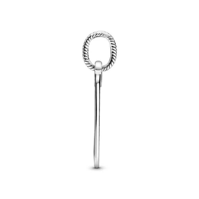 Pandora Moments Engravable Rectangle Tag riipus, hopea, 398611C00