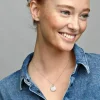 Pandora Moments Engravable Round Tag riipus, hopea, 398610C00
