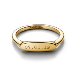 Pandora Moments Engravable sormus, keltakullattu, 163986C00