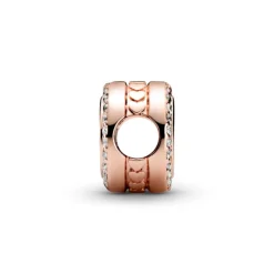 Pandora Moments Engravable Sparkling Button hela, ruusukullattu, 788747C01