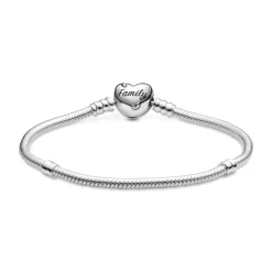 Pandora Moments Family Tree Heart Clasp Snake Chain rannekoru, hopea, 598827C01