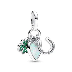 Pandora Moments Four Leaf Clover, Heart and Horseshoe Triple hela, hopea, 792755C01