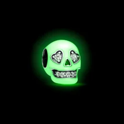 Pandora Moments Glow-in-the-dark Sparkling Skull hela, hopea, 792811C01