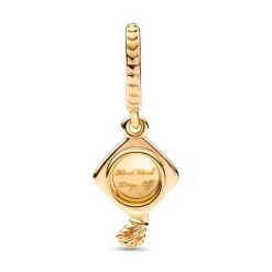 Pandora Moments Graduation Cap Dangle hela, keltakullattu, 761892C00