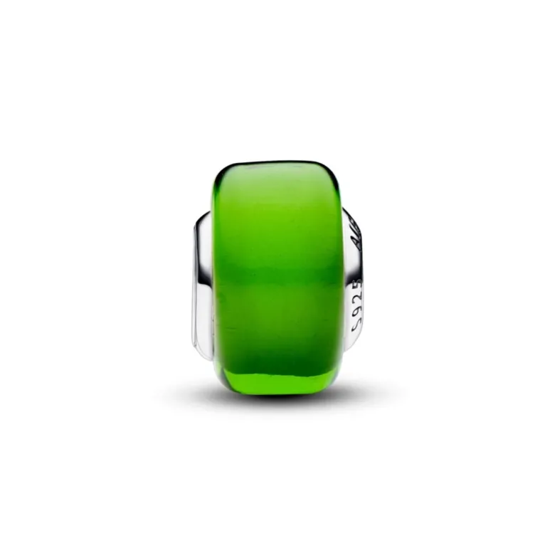 Pandora Moments Green Mini Murano Glass hela, hopea, 793106C00