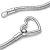 Pandora Moments Heart Closure Snake Chain kaulakoru, hopea, 393377C00-45