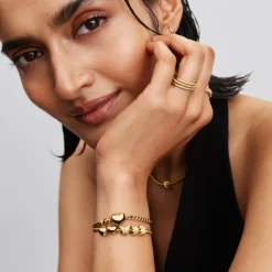 Pandora Moments Heart mini hela, keltakullattu, 763998C00