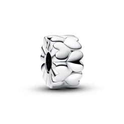 Pandora Moments Heart Pattern lukkopala, hopea, 792828C00