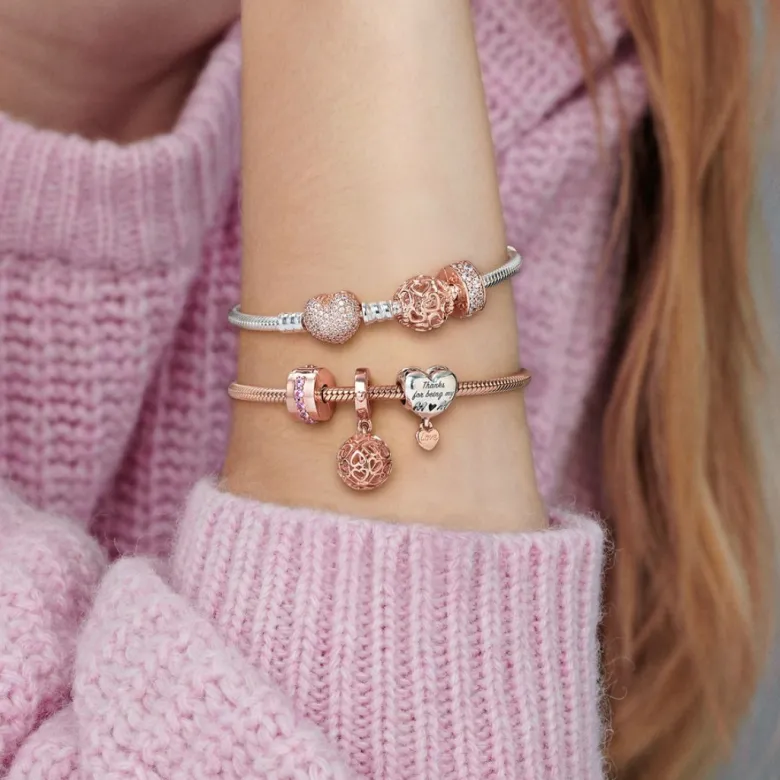 Pandora Moments Hearts All Over hela, ruusukullattu, 780964