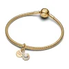 Pandora Moments Hook Double hela, keltakullattu, 763891C01