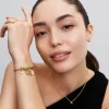 Pandora Moments June Treated Freshwater Cultured Pearl Eternity Circle hela, keltakullattu, 763462C06